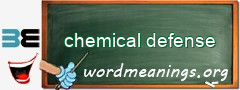 WordMeaning blackboard for chemical defense